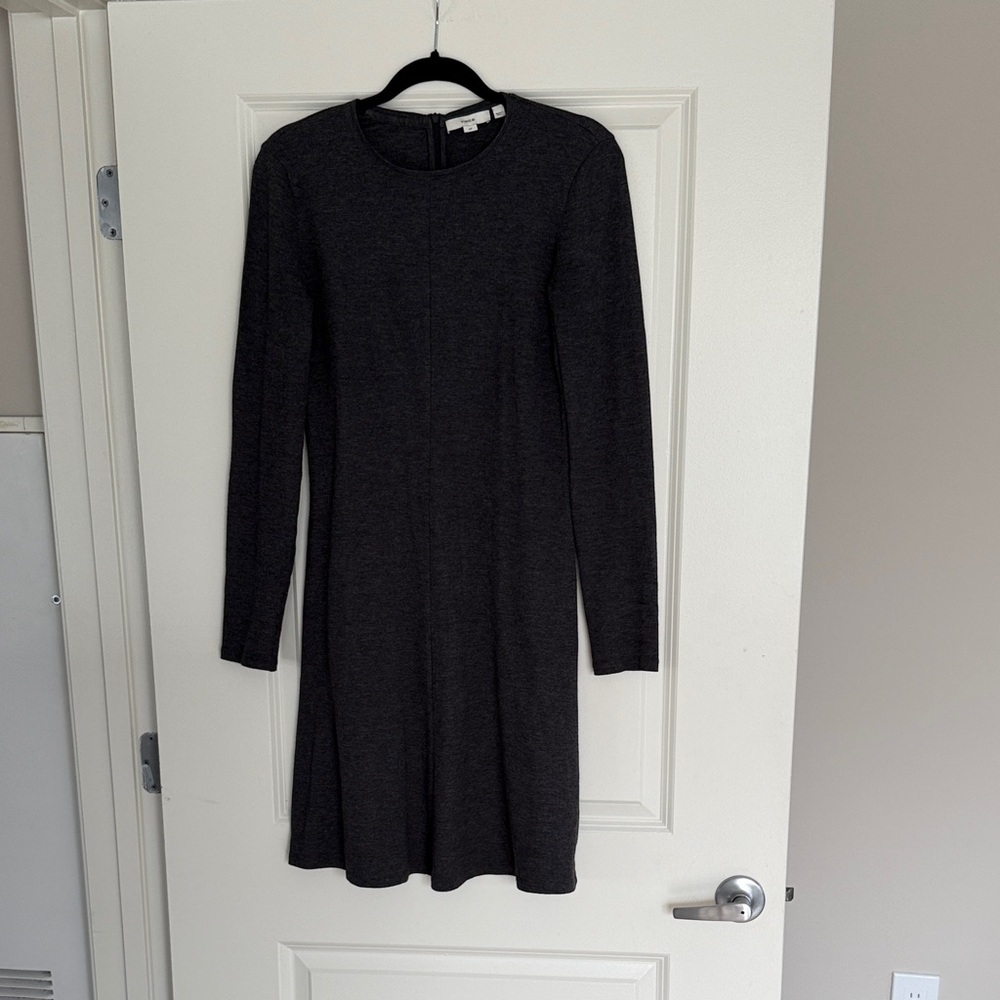 Vince Charcoal Long Sleeve Dress